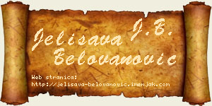 Jelisava Belovanović vizit kartica